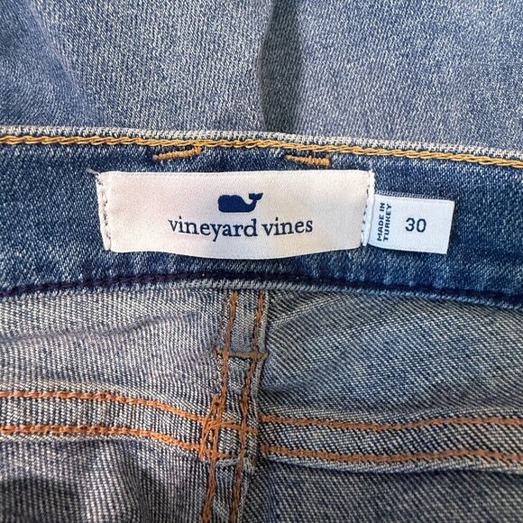 Women's 30 Vineyard Vines Denim Jeans Two Tone Side Stripe Straight Leg - Picture 5 of 7